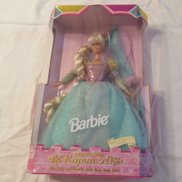 1994 Mattel RAPUNZEL BARBIE Doll Blonde Braided Hair, Mint In Original Box - Picture 1 of 4